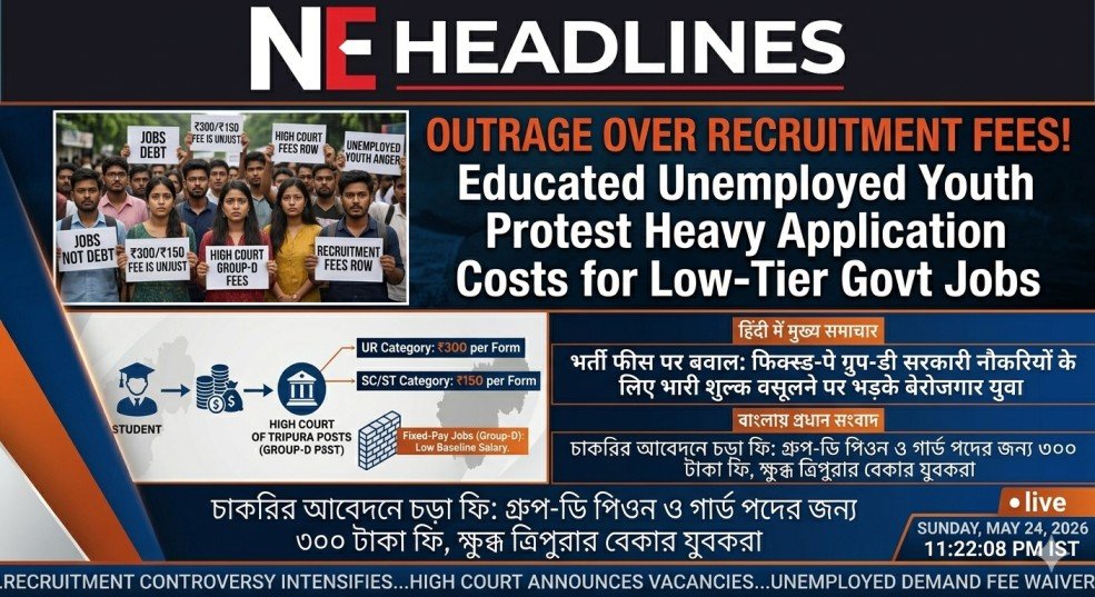 Unemployed Youth Protest Heavy Exam Charges